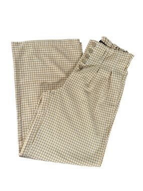 Forever 21 Beige and Brown Checkered Pants - Medium